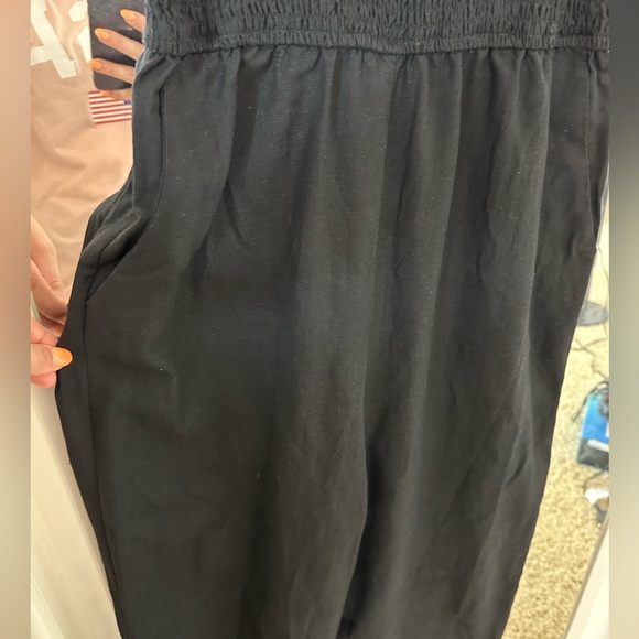 BLACK Smocked Jumpsuit - Picture 3 of 5